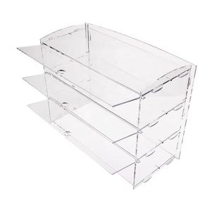 Personalizado 3 capas de acrílico transparente panadería pan pastelería escaparate gabinete pastel Donuts panadería <span class=keywords><strong>vitrina</strong></span> - Product Image 6