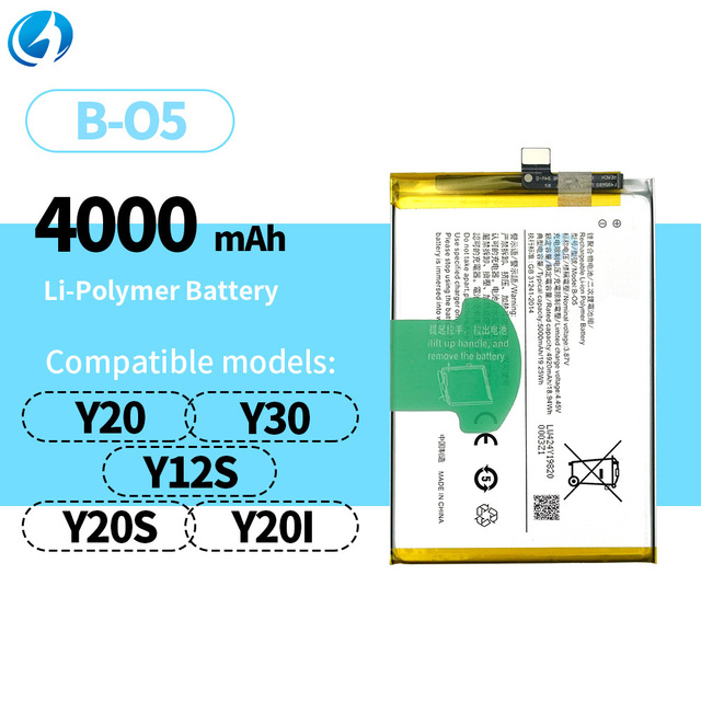 New Design Original Capacity Battery B-O5 4000mAh High Quality Replacement Battery  for ViVo Y20 Y30 Y12S Y20S Y20I