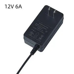 High Quality power supply 72W AC DC Adapter Power Adapter 12v 6a for CCTV Carmere LCD LED Strip Light travel plug adapter