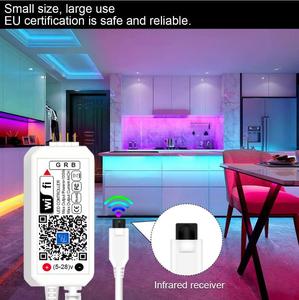 Ma thuật nhà LED Strip Điều khiển <span class=keywords><strong>Wifi</strong></span> RGB/RGBW DC12V <span class=keywords><strong>24V</strong></span> 16 triệu màu sắc âm nhạc hẹn giờ Alexa hỗ trợ điều khiển từ xa - Product Image 6