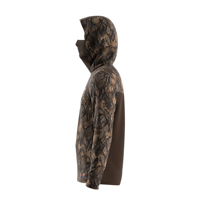 Kemeja Berburu Pria Berbahan Jaring, Bernapas, Cepat Kering, Anti UV, Berkerudung dengan Masker, Ringan, Motif Camo Cabang Pohon untuk Memancing di Hutan