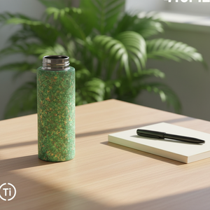 Tasse isotherme moderne en acier inoxydable et titane avec infuseur à thé, idéale pour la voiture, livrée dans un coffret cadeau d'affaires haut de gamme - Product Image 5