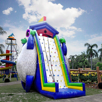 Mur d'escalade gonflable en PVC élevé pour adultes et enfants parc sportif arbre roche escalade toboggan parc d'attractions caractéristique