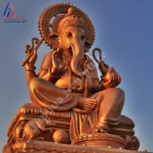 Metal Material Religious Style <strong>Large</strong> Bronze <strong>Ganesha</strong> Sitting <strong>Statue</strong> for Sale - Product Image 2