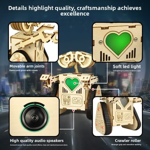 Robot de Madera con <span class=keywords><strong>Inteligencia</strong></span> <span class=keywords><strong>Artificial</strong></span>, Kits de Manualidades y Materiales para Educación Introduuctoria, Tecnología Innovadora de Alta Dificultad, DIY - Product Image 3