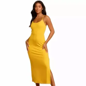 Custom Club Party Dresses Ladies Sexy Hollow Out Side Slit Women Jersey Bodycon Sexy Summer Maxi Dress 2024 Women's Clothing