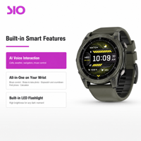 Jam Tangan Pintar Olahraga Luar Ruangan 1,43 Inci AMOLED 466x466 5ATM Tahan Air 530mAh Pengisian Daya Nirkabel Android IOS Grosir