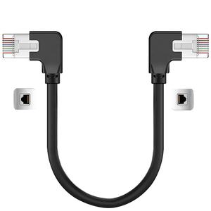 Câbles de raccordement <span class=keywords><strong>Ethernet</strong></span> GigE industriels OEM 90° M12 RJ45, angle gauche/droite, prise droite, gaine flexible en PVC PUR, Cat6/Cat6a - Product Image 5