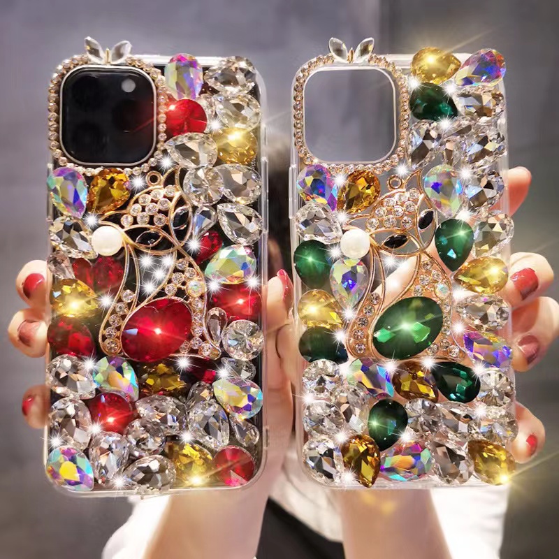 Luxury Bling Diamond Back Rhinestones Phone Case for Iphone 13 Luxury Bling Diamond Back Rhinestones Phone Case for Iphone 13