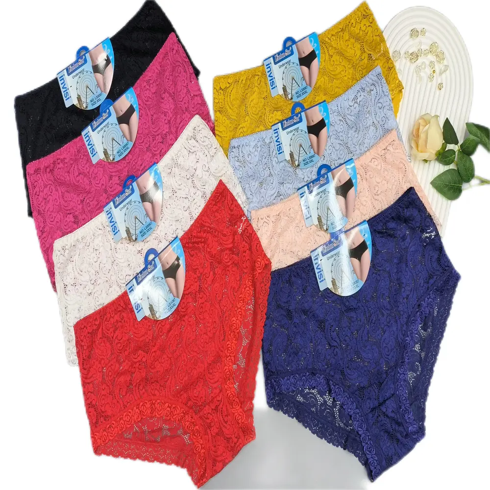 0.55 Dollar Model LAS168 Panties Fast Ready Ship All Transparent Boyshort Lace Girls Panties Underwear For Women