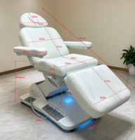 Table de massage électrique 3 ou 4 moteurs, moderne et luxueuse, pour soins esthétiques et médicaux, avec pédale, idéale pour cliniques et hôpitaux