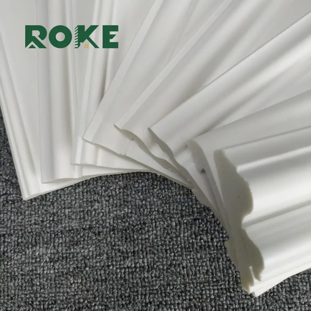 تخفيضات هائلة ROKE على نمط جديد من خطوط التركيب الفنية قالب تاج السقف الإطار تركيبات كورنيش السقف التزيينية