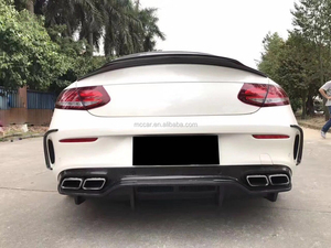 PSM loại W205 khuếch tán phía sau body Kit cho W205 C63 Amg Coupe Carbon Bumper Diffuser - Product Image 5