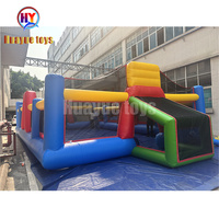 Terrain de rugby gonflable de type football, balle de rugby gonflable, nouveau design d'usine