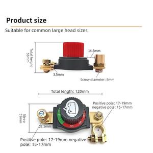 COZY CZY-SW244 12V-48V 300A Interruptor <span class=keywords><strong>de</strong></span> Desconexión <span class=keywords><strong>de</strong></span> Batería Impermeable <span class=keywords><strong>de</strong></span> Poste Superior Amarillo ABS/Cobre, Interruptor Maestro <span class=keywords><strong>de</strong></span> Encendido/Apagado para Coche y RV - Product Image 2