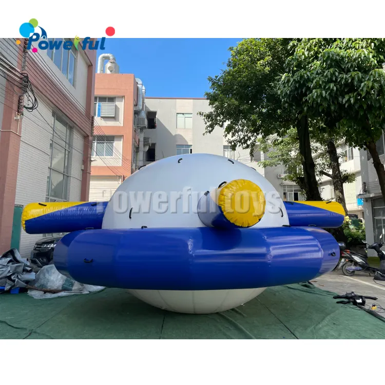 Barco inflable crazy para agua, disco giratorio