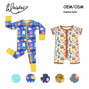 Wei Wei RTS Sommer-Baby-Strampler Oster-Thema Bambusstoff Schneller Versand Gleiche Tagesabwicklung Bestellung bis 14:00 Uhr EST - Product Image 1