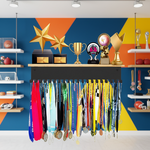 Diaocai Eco-Friendly Sports Winners Never Quit Trophy and <strong>Medal</strong> Hanger Display <strong>Shelf</strong> - Product Image 2