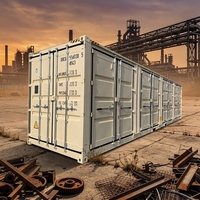 Conteneur de fret intermodal standard ISO à stockage latéral complet, conteneur d'expédition robuste de 40 pieds à ouverture latérale