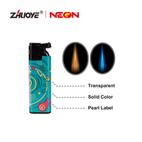 Briquet électronique coupe-vent MK à jet de gaz, personnalisable avec logo, en plastique, flamme moderne, pour fumeurs