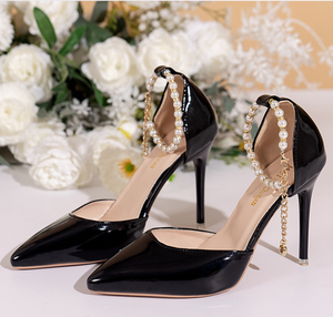 รองเท้าส้นสูงรองเท้าซิงเกิ้ลสำหรับผู้หญิงรองเท้าทำงานขนาดใหญ่ประดับมุกใหม่ - Product Image 2