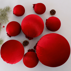Boule <span class=keywords><strong>de</strong></span> Noël rouge en mousse <span class=keywords><strong>de</strong></span> qualité, personnalisable, pour décorations d'arbre <span class=keywords><strong>de</strong></span> Noël, en stock, vente directe d'usine chinoise - Product Image 3