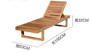 Sillón de Teca Sólida Plegable y Portátil, Diseño Moderno, Muebles de Exterior con Patas Cónicas para Uso en Hoteles y Salas de Estar - Product Image 2