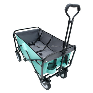 Chariot pliable robuste de 360 lb avec 3 sacs de rangement et système d'arrimage, véhicule multifonctionnel pour le camping en extérieur - Product Image 6