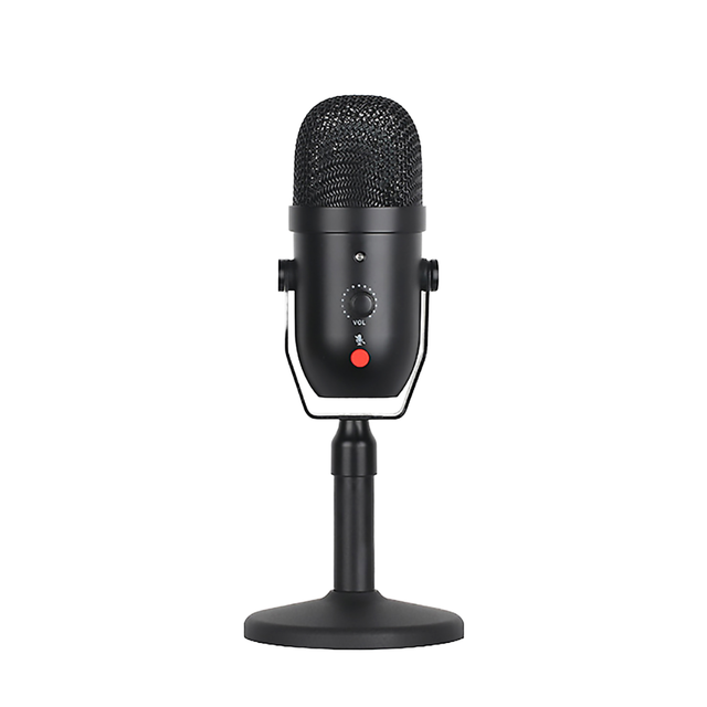A22 USB Condenser Microphone Metal Wired  Mute Noise Reduction for Mobile Phone Computer Gaming Karaoke Live Voice Group Chat
