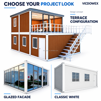 Maison conteneur préfabriquée en kit, bureau modulaire, hôpital, clinique médicale mobile, bâtiment de soins d'urgence VICDOWEX