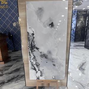 Piastrelle in Gres Porcellanato Effetto Marmo Grigio con Venature Dinamiche, Antiscivolo e Antibatteriche, Lucide 600x1200mm per Bagno e Soggiorno - Product Image 2