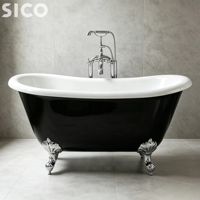 Vente flash - Baignoires autoportantes SICO pour adultes, luxe moderne, acrylique, 1,7 m, avec garantie de 5 ans
