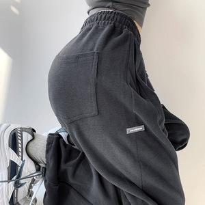 Primavera ed <span class=keywords><strong>estate</strong></span> <span class=keywords><strong>pantaloni</strong></span> larghi larghi a vita alta a vita alta americani Leggings Casual da donna - Product Image 1