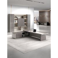 Ensemble de bureau et chaise de direction haut de gamme, mobilier en bois moderne et simple pour bureau de directeur ou de PDG féminine