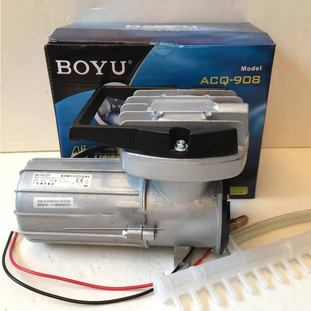 BOYU DC 12V Solar Aeration Air Pump Portable Oxygenator Oil-free DC air Compressor for Live Fish Transportation