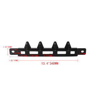 Wall Mounted Metal <b>Tool</b> Rack With 4 <b>Hooks</b> For Garage Storage Black Red Blue Durable Rectangle Shape Carbon Steel Construction - Product Image 3