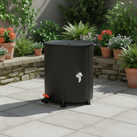 Réservoir d'eau de pluie pliable de 100 gallons, fût de récupération d'eau de pluie pliable
