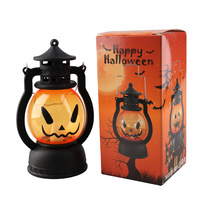 Nouvelle lanterne décorative vintage portable en forme de citrouille d'Halloween en PVC, lampe à huile effrayante pour les fêtes