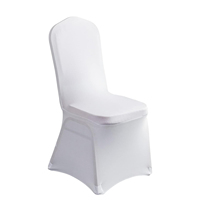 Housses de chaise de mariage en spandex scuba blanc extensible