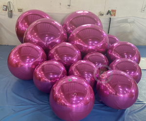 Ballon sphérique <span class=keywords><strong>gonflable</strong></span> miroir argenté brillant pour scène - Product Image 4