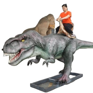 Dinosaure animatronique T-Rex de 5 m en métal, marchant et chevauchable, pour manèges d'amusement pour enfants en intérieur/extérieur, personnalisable pour aires de jeux, aéroports et centres commerciaux - Product Image 1