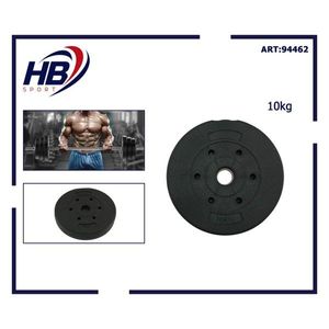 Eco-Friendly <b>Small</b>-Hole 10kg Barbell <b>Weight</b> Plates - Product Image 3