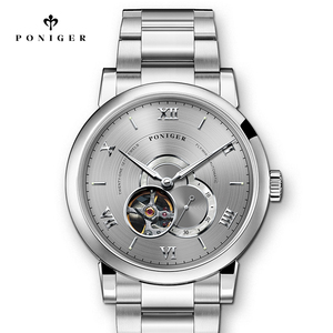 นาฬิกา PONIGER P6.83 ระบบไขลานอัตโนมัติ ขนาด 41 มม. พร้อมฟังก์ชั่นจับเวลาแบบ Small Seconds  เข็มเรืองแสง  หน้าปัดแบบ Custom Annual Ring Rotor ตัวเรือนและกลไกทำจากวัสดุ 316L - Product Image 1