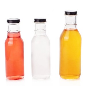 Botellas de Vidrio Vacías de Alta Calidad de 250/350/500 ml, Encantadores Envases Pequeños para Salsas/Aceite/Refrescos/Condimentos con Tapa de Metal/Plástico - Product Image 6