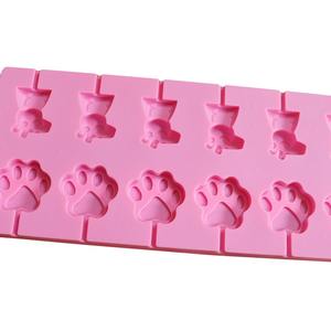 Vente chaude 12 chaîne chat griffe cochon <span class=keywords><strong>sucette</strong></span> silicone <span class=keywords><strong>moule</strong></span> <span class=keywords><strong>sans</strong></span> bâton <span class=keywords><strong>gâteau</strong></span> cuisson forme <span class=keywords><strong>moule</strong></span> - Product Image 5