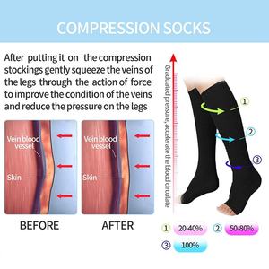 Calcetines <span class=keywords><strong>de</strong></span> Compresión S-XXL Médicos para Prevenir Várices, Calcetines <span class=keywords><strong>de</strong></span> Soporte sin Dedos para Mujeres y Hombres, 1 Par - Product Image 5