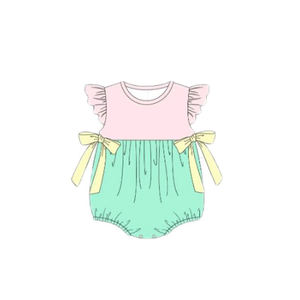 Mono de Bebé para Niñas, Estampado de Primavera/Otoño, 95% Algodón, 5% Elastano, 200-220 g/m², Estampado en Serigrafía, Colorido, para Recién Nacidas - Product Image 3