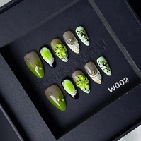 Ongles artificiels en amande faits à la main de haute qualité, plusieurs styles, vente en gros d'usine, expédition mondiale