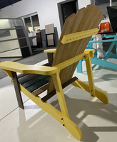 Chaise longue Muskoka pour terrasse, jardin, chaise Adirondack d'extérieur avec repose-pieds
