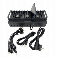 Hub de charge USB multiport 20 ports pour iPhone et Android, boîtier serveur pour logiciel de Click Farming, USB-C Micro